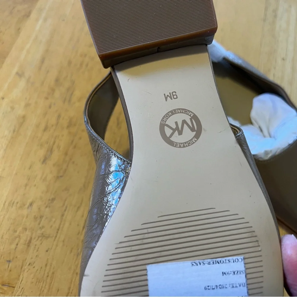 Michael Kors Darrington Tan Slingback Flats
